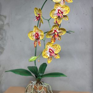 metal sculpture orchid flower shipman schaum